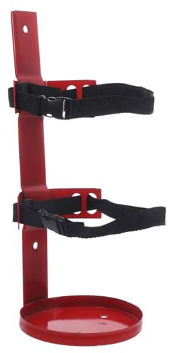 WOONEKY Staffa Porta Estintore in Ferro Resistente, Supporto Per Estintori Da Parete 2-4 Kg, Gancio Compatibile Per Estintore Domestico e Commerciale Finitura Liscia