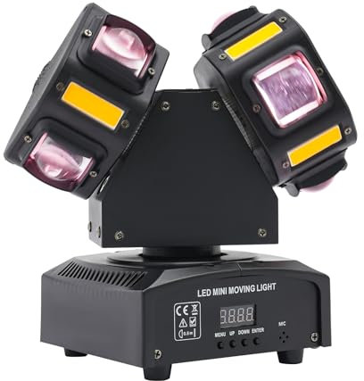 120W LED DMX512 Moving Head Licht mit Stroboskop-Funktion, DJ-Party-Lichter Rotationslicht mit Mehrere Steuermodi, RGBW Lichteffekte Bühnenlicht mit LCD-Display für KTV Disco Weihnachten Party