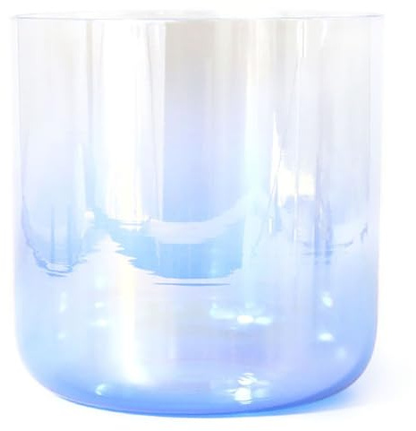 LZYMX Cuenco De Chakra De Cuarzo De 7 Pulgadas, 432 Hz, Cuenco De Cristal De Alquimia, con Golpeador Acrílico Y Junta Tórica, For Meditación De Yoga Y Curación De Sonido(E Note)