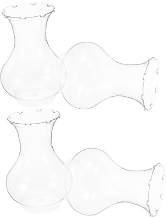 FONDOTIN 4stücke Kleine Transparente Kunststoffvasen Für Hydroponik Blumendekoration Und Tischmittelstücke Elegante Vasen Für Hochzeiten Und Wohnräume Höhe