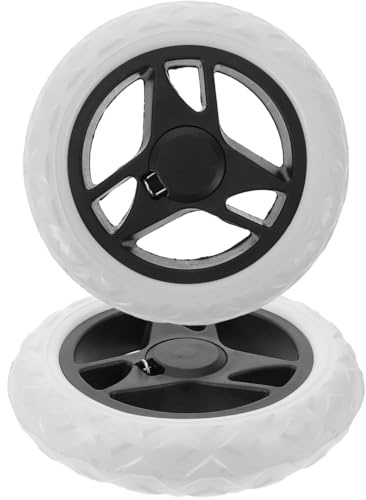 Cabilock 2Pcs Shopping Trolley Wheels, 6.7 Inch Plastic Shopping Cart Wheels Replacement for Grocery Supermarket Use, Durable 8mm Hole Caster for Granny Basket, Folding Rolling Bag, Laundry Cart