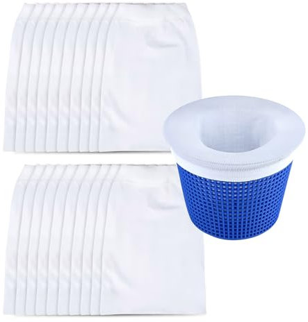 Ycfish 22 Pcs Pool Skimmer Socks, Swimming Pool Filter Socks, Fine Mesh Cleaning Net for Swimming Pools & Hot Tubs for In-Ground and Above Ground Pools Skimmer Basket Clean Debris and Leaves