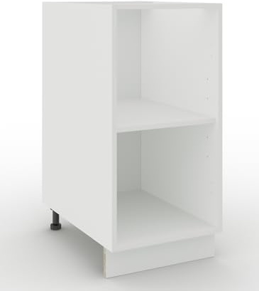 JD Greta Adjustable Kitchen Base Unit Carcass - 400mm - Kitchen Cabinet Carcass - White Matt
