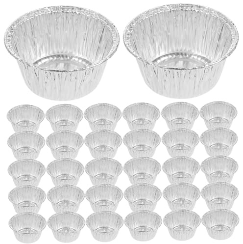 Ciieeo 100pezzi Stampo Rotondo Per Crostatine in Alluminio Usa e Getta Teglie Per Muffin Cupcake e Dessert Fatti in Casa Con Distribuzione Uniforme Del Calore