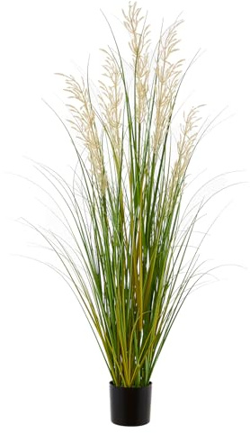 Haispring Künstliche Pflanze, 119,4 cm, Zwiebelgras, künstliche Pflanze im Topf, dekorative Blumen und Grünpflanzen für Zuhause und Büro, ideales Einweihungsgeschenk (1 Stück)
