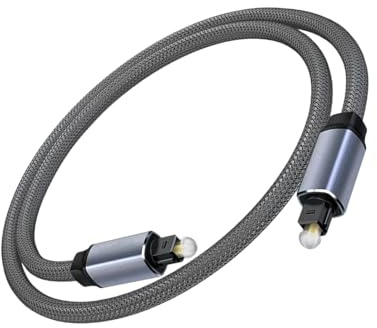 BUBEFSKD Cavo Ottico Digitale SPDIF da Maschio A Maschio con in Nylon Intrecciato per Console Gioco Soundbar Lettori Home Theater Uditivo Intrecciato in Nylon