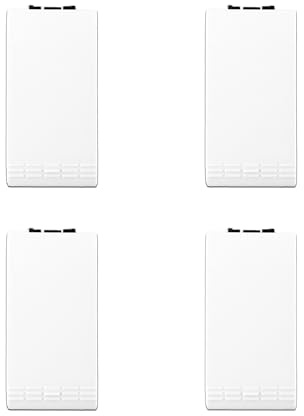Bratek 4 Interruttori Compatibili Bticino Living Light e International - Interruttore Luce Muro Unipolare Bianco x Supporti B Ticino Livinglight e Living International - Made in Europe