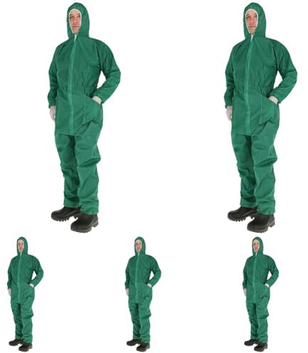 Kerbl Works Tuta monouso PP Verde t. XL (Confezione da 5)