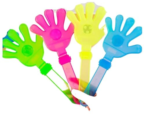 WSQHAO Clap à Main coloré, Accessoires de Joie, Jouets applaudir la, Cadeaux fête d'anniversaire, Version Lumineuse, 12 pièces pour Fêtes