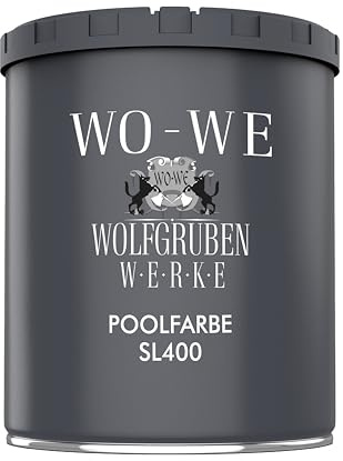 WO-WE Schwimmbadfarbe Poolfarbe Schwimmbeckenfarbe Tiefschwarz - 750ml