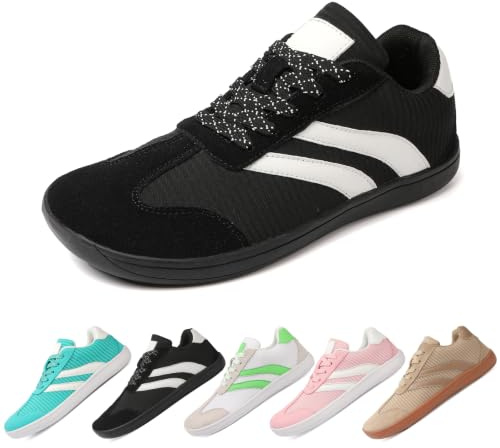AONETIGER Chaussures Pieds Nus Large Homme Femme Minimaliste Noir,38EU