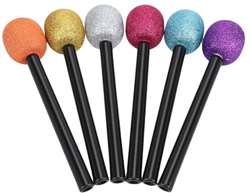 Cocoarm Ensemble D'accessoires de Microphone Multicolores, Faux Microphones en Plastique Amusants pour karaoké, Fête d'anniversaire pour Enfants, 6 Pièces, 10,63x2,17 Pouces