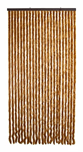 VERDELOOK | Tenda Ciniglia da Sole 100x220 cm, Bronzo, Fili: 23, Tenda per Porta Anti Insetti e Luce