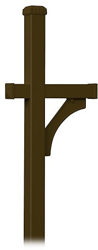 Salsbury Industries 4870BRZ Deluxe Mailbox Post 1 Sided, In-Ground Mounted, Bronze