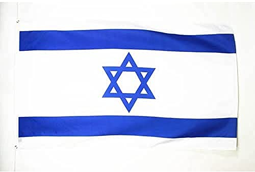 AZ FLAG - Bandera Israel - 150x90 cm - Bandera Israelí 100% Poliéster Con Ojales de Metal integrados - 110g - Colores Vivos Y Resistente A La Decoloración