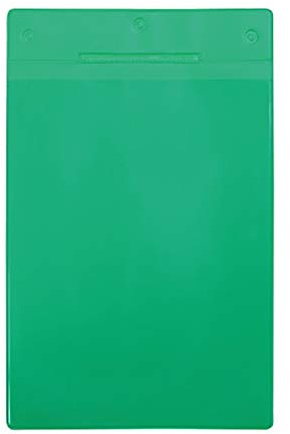 Djois, 162005 - Magnetische Logistik-ID-Tasche, A4, Hochformat, Grün, 10 Stück, Hohe Qualität, Oben zu Laden, ISO-Farben, Innenbereich, Bestandsverwaltung