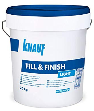 Knauf Fill & Finish Light 20 kg - Fugenverspachtelung - Sauberer Übergang auf null - Sehr leicht zu schleifen