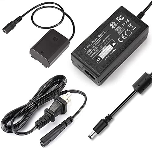 F1TP NP-FZ100 Dummy Battery AC Power Adapter Kit for Sony A1, A7III, A7IV, A7C, A7CII, A7CR, A7RIII, A7RIV, A7RV, A7SIII, A9, A9II, A9R, A9S, A6600, A6700, FX3, FX30, ZV-E1, ZV-E10II