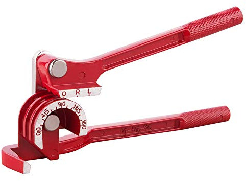 Wostore 180 Degree Tubing Bender for 1/4 5/16 and 3/8 Inch Copper Aluminum Thin Stainless Steel Red