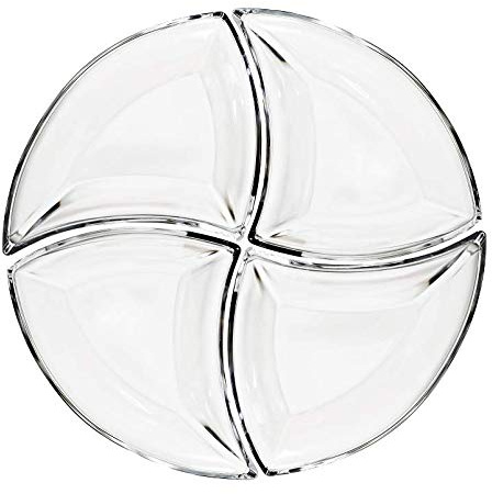 4 Stück Servierschalen Dipschale Kabarett Buffet Glas Kristallklar 19,5 cm