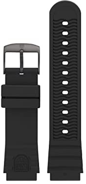 Luminox Uhrenarmband FPX.2201.20B.1.K - 22mm Schwarzes PU Ersatzarmband mit Edelstahl Dornschließe für 0320 0321 0325