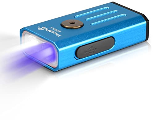 TrustFire Linterna Ultravioleta, MINIX Linterna Led UV Llavero Recargable Pequeña, Linterna Niños, UV Linterna Portátil, para Detectar Orina de Mascotas en Alfombra, cazar escorpiones