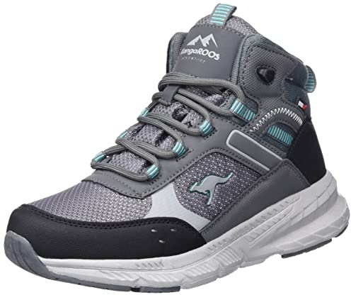 KangaROOS Unisex K-UO Take Mid RTX vandringsskor, stål grå/dk Ocean, 36 EU