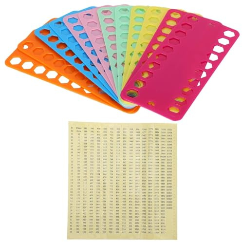 10 Stücke Kreuzstich Fadenhalter Stickgarn Organizer 20 Positionen Stickgarn Veranstalter Floss Organizer für Alle Arten von Handarbeiten, Stickerei, Kreuzstich, Stickfaden