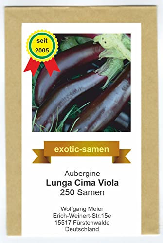 Aubergine - Lunga Cima Viola - alte, samenfeste, italienische Regionalsorte - 250 Samen