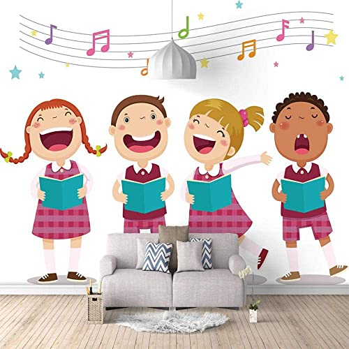 3D-Wandtapete Für Mädchen-Schlafzimmer Glückliche Kinder Tapete Wandbild 3D Abziehen Und Aufkleben Selbstklebender Wandaufkleber Kinderzimmer Jungenzimmer Dekorieren Wandtapete Weihn 400(B)x280(H)cm