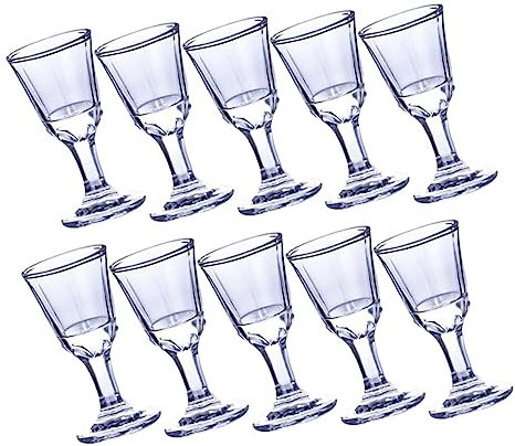 UPKOCH 10 Piezas Copa De Vino Copas De Vino Copa De Licor Whisky Soda Tazas De Vino Vaso De Licor De 10ml Copa Pequeña De Vaso De Casero Vidrio Champán