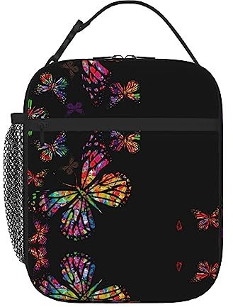 PIXOLE Lonchera colorida para adultos, para el trabajo de oficina, lonchera para hombres y mujeres, lonchera portátil reutilizable con aislamiento