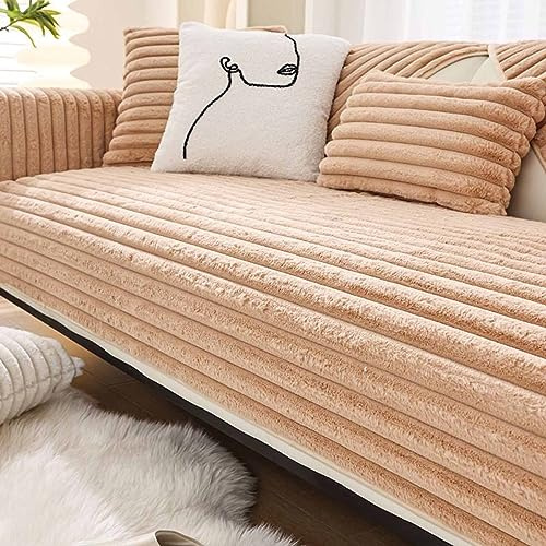 YWQJL Samt Sofabezug Sofaschoner rutschfest 1 2 3 4 Sitzer,l Form Sofaüberwurf,Sofa Überzug Ecksofa Pets Dog Couch Überzug Couch Überzug Sofa Überwurf (#12, 90x240cm)