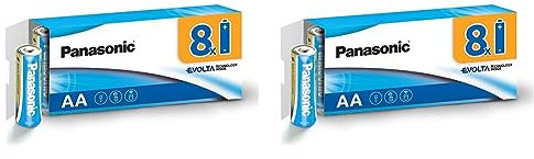 Panasonic EVOLTA TECHNOLOGY INSIDE, AA Mignon LR6, confezione da 16 in imballaggio privo di plastica, 1,5 V, batteria con energia a lunga durata, batteria alcalina