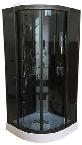 Bagno Italia Cabina de hidromasaje 100x100cm semicircular cromoterapia radio