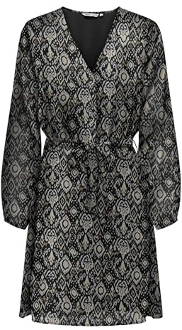 Only Femme Onlcera WVN Noos Courte 3/4 Robe, Marron-2, L EU