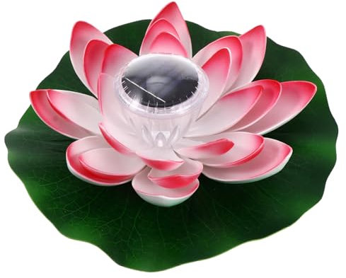 IMIKEYA 1stück Solar Lotus Wasserlanterne Bunten Farben Solarbetriebenes Licht Für Garten Und Teichdekoration Material Romantisches Design