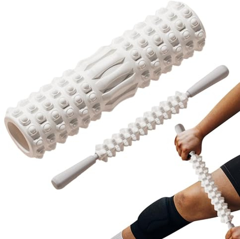 Rullo Foam Roller Set | Rullo Massaggio Muscolare | Foam Roller | Rullo Per Massaggio Muscolare | Rullo Allenamento | Per Massaggio Dei Tessuti Profondi Per Esercizi Di Stretching(white)