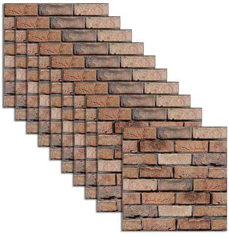 YapitHome 10 Stücke Wandpaneele Selbstklebend,3D Wall Panels,30x30 cm Wandpaneele Wandverkleidung für Dekoration von Wohnzimmer,Schlafzimmer