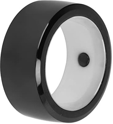 Anillo NFC de cerámica resistente al agua, anillo inteligente NFC con detección universal de 128 GB para teléfono móvil, tecnología de detección multifuncional, anillo inteligente (L)