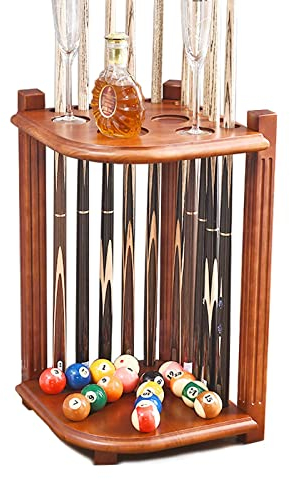 Agashi Hölzerneooker Billardqueue Halterung 10 Löcher Pool Tischooker Halterung, Für Schule Home Club, Billard Versorgung Ecke Pool Queue Rack