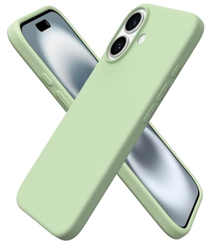 ORNARTO für iPhone 16 Hülle aus Silikon 6,1 Zoll - Leicht Grün