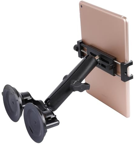 Support de Tablette en Aluminium avec Double Ventouse pour Pare-Brise de Voiture/Bateau, Support de Tablette Compatible avec iPad Air 13 M2 (2024), iPad Pro 12,9 et Autres tablettes de 4,7 à 15,