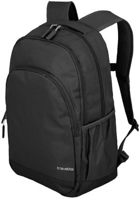 Travelite Handgepäck Rucksack mit gepoltertem Laptopfach, Laptop Rucksack 15,6 Zoll, KICK OFF, Tagesrucksack für Urlaub und Sport, 45 cm, 22 Liter