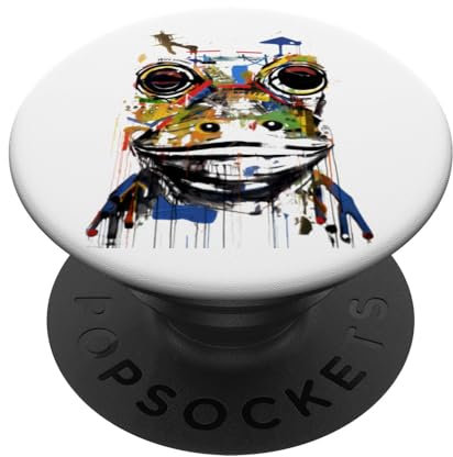Frosch mit kräftigen Augen Street Graffiti Vibe PopSockets Klebender PopGrip