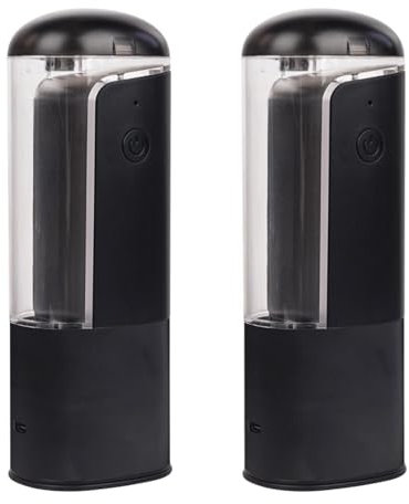 JISADER Molinillo de Pimienta automático, Molinillo de Especias, Molinillo y Pimienta portátil y práctico, Molinillo de para Cocina y, 2 Piezas