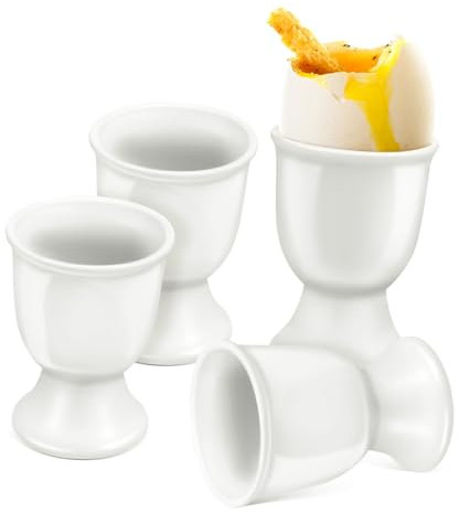 BUGUUYO 4piezas Huevera De Mesa Moderna Soporte para Huevos Cocidos Cerámica Decorativo para Servir Huevos