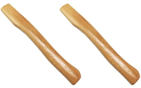 2PCS Wooden Axe Handle, 38cm Length, 4.3cm Width, Replacement Hatchet Handle, Wedge Smooth Wooden Texture Axe Handles, Hoe Handle, Hickory Axe Handle, Pickaxe Handle