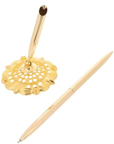 TEMPNAP Eleganter Kugelschreiber Mit Ständer Business Signatur Pen Für Hochzeiten Und Gästebücher Stilvoller Metall Kugelschreiber Mit Hochwertigem Design Und Glattem Schreibgefühl