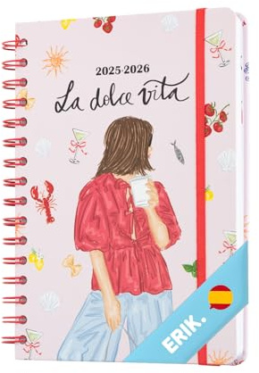 Grupo Erik Agenda escolar 2025-2026 Semana Vista A5 Ana Marin, en Español : Agenda Curso 2025 2026 | Con Pegatinas, Ilustraciones y Anillas : Para Niños y Estudiantes de Instituto